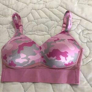Chico's Pink and Gray Camo Bra